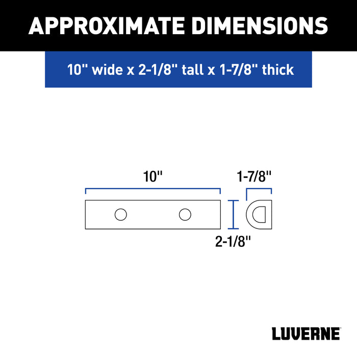 Luverne 2090615 10in. Universal Rubber Bumper Strip - Truck Part Superstore
