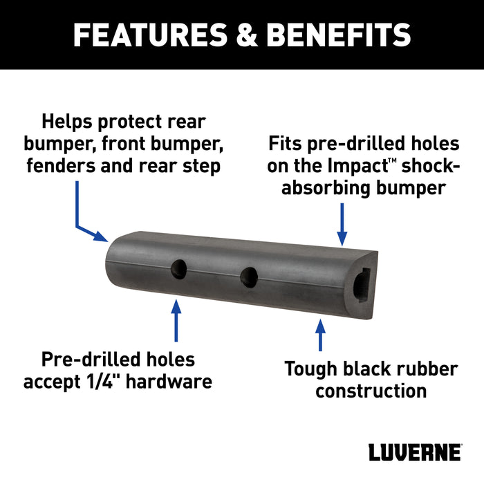 Luverne 2090615 10in. Universal Rubber Bumper Strip - Truck Part Superstore