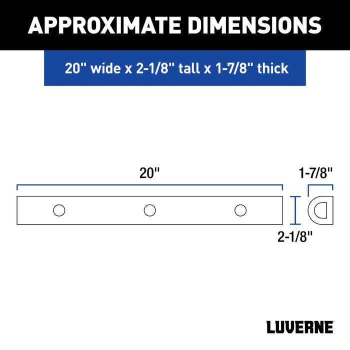 Luverne 2090616-2 20in. Universal Rubber Bumper Strips (2-Pack) - Truck Part Superstore