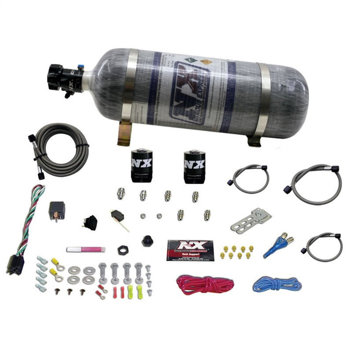 Nitrous Express 20915-12 UNIVERSAL SINGLE NOZZLE SYSTEM FOR EFI WITH COMPOSITE BOTTLE - Truck Part Superstore