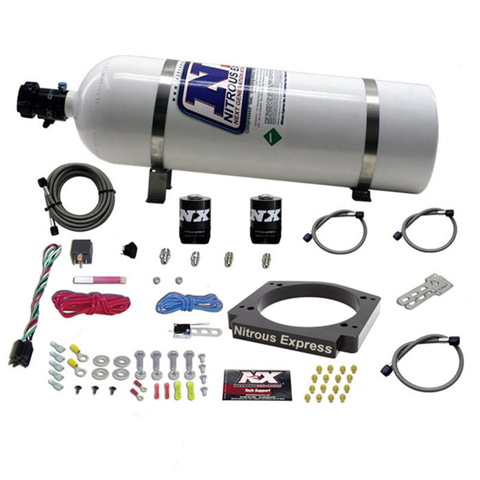 Nitrous Express 20917-15 Nitrous Plate System; Fits w/GM; 112 mm.; 15 lb. Bottle; - Truck Part Superstore