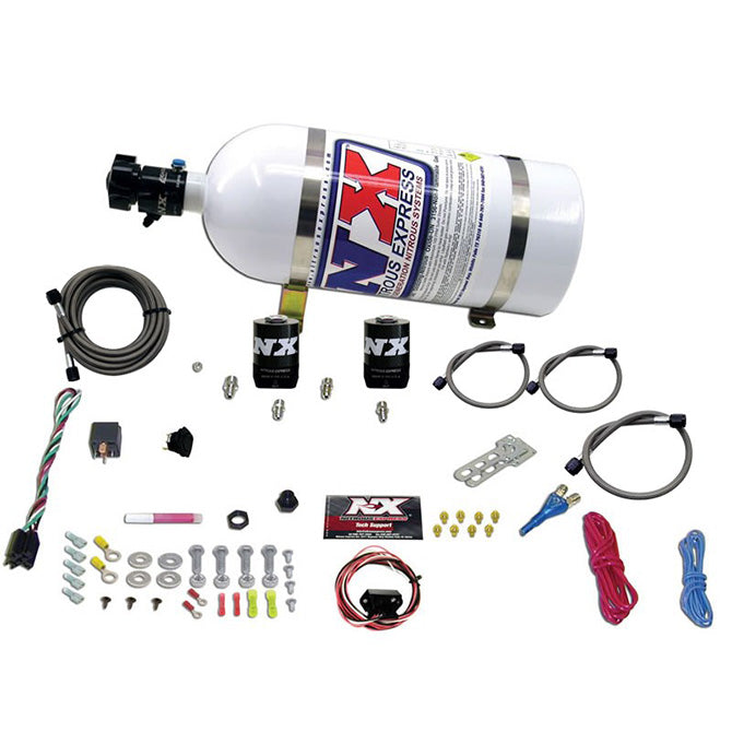 Nitrous Express 20919-10 UNIVERSAL FLY BY WIRE SINGLE NOZZLE SYSTEM; 10LB BOTTLE INCLUDES TPS SWITCH - Truck Part Superstore