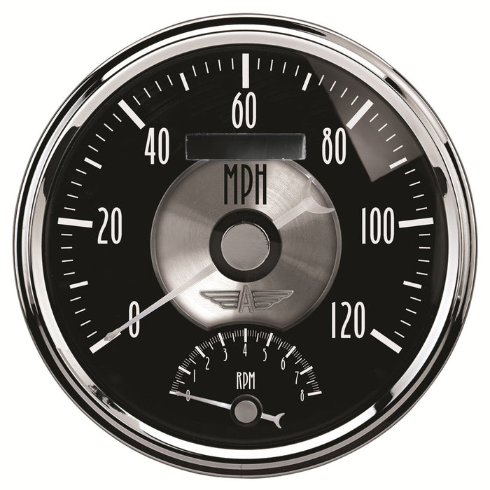 AutoMeter 2091 GAUGE; TACH/SPEEDO; 5in.; 120MPH/8K RPM; ELEC. PROGRAM; PRESTIGE BLK. DIAMOND - Truck Part Superstore