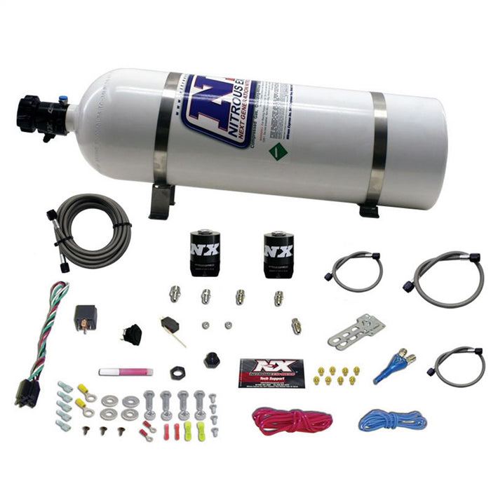 Nitrous Express 20922-15 ALL FORD EFI SINGLE NOZZLE SYSTEM (35-50-75-100-150 HP) WITH 15LB BOTTLE - Truck Part Superstore