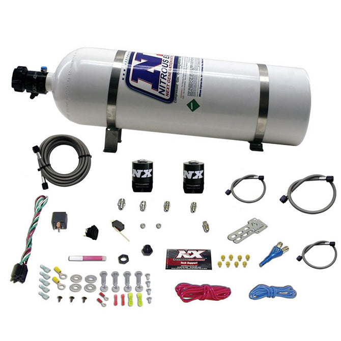 Nitrous Express 20922-15 ALL FORD EFI SINGLE NOZZLE SYSTEM (35-50-75-100-150 HP) WITH 15LB BOTTLE - Truck Part Superstore