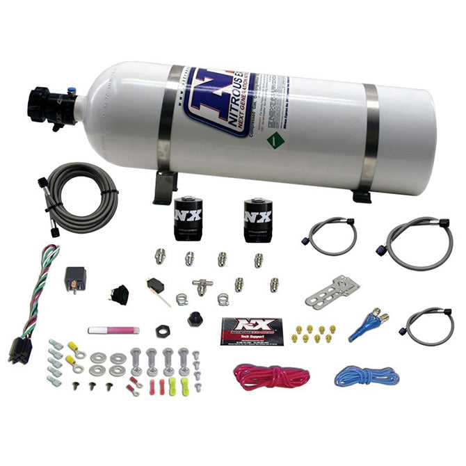 Nitrous Express 20923-15 ALL SPORT COMPACT EFI SINGLE NOZZLE SYSTEM (35-50-75 HP) WITH 15LB BOTTLE - Truck Part Superstore