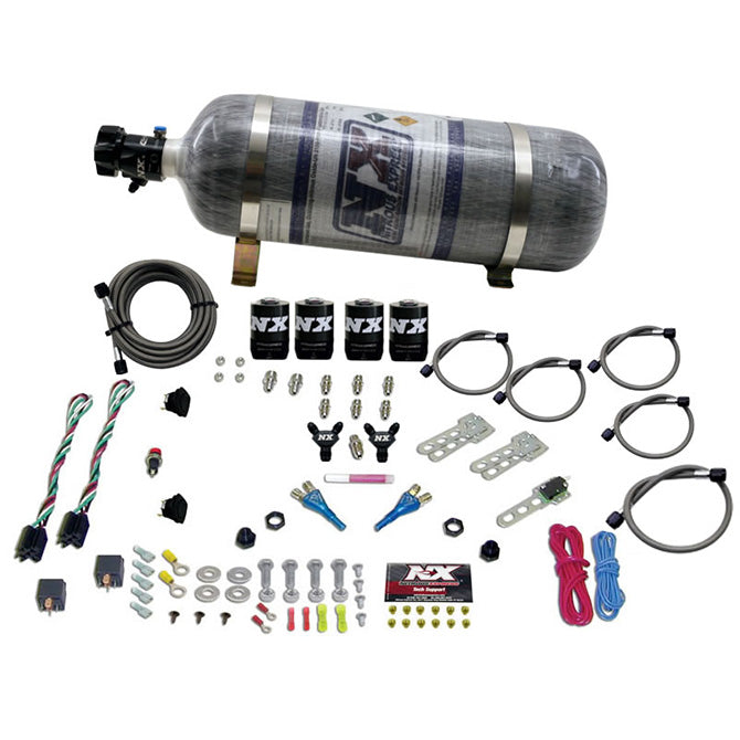 Nitrous Express 20927-12 SPORT COMPACT EFI DUAL STAGE (35-75) X 2 WITH COMPOSITE BOTTLE - Truck Part Superstore