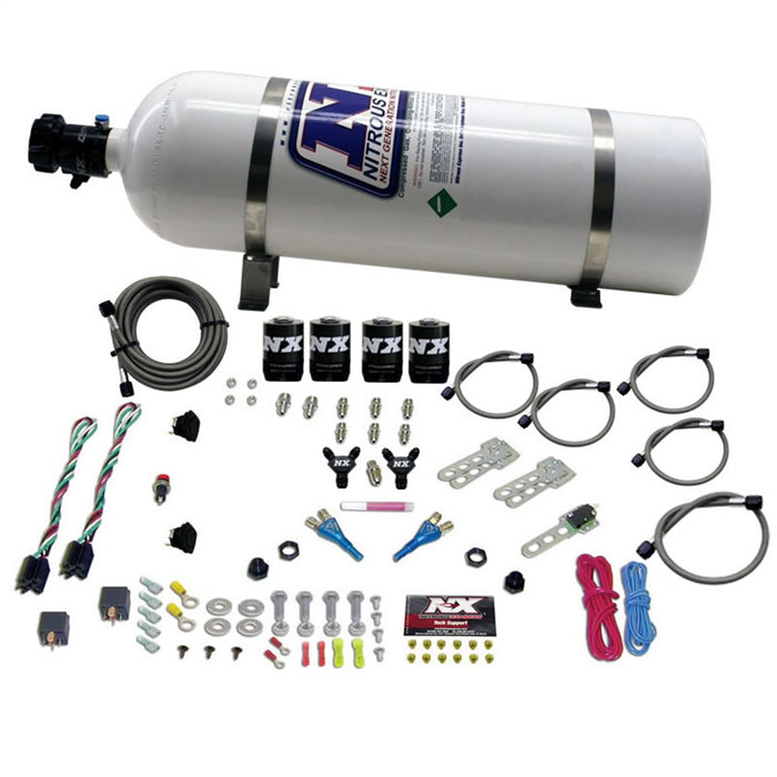 Nitrous Express 20927-15 SPORT COMPACT EFI DUAL STAGE (35-75) X 2 WITH 15LB BOTTLE - Truck Part Superstore