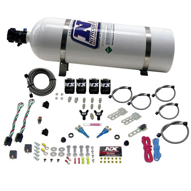 Nitrous Express 20927-15 SPORT COMPACT EFI DUAL STAGE (35-75) X 2 WITH 15LB BOTTLE - Truck Part Superstore