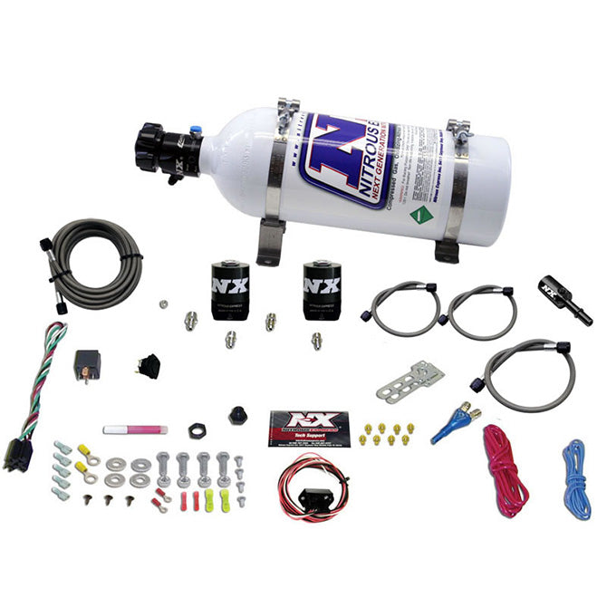 Nitrous Express 20932-05 5.0 COYOTE SINGLE NOZZLE SYSTEM (35-150HP) W/5LB BOTTLE - Truck Part Superstore