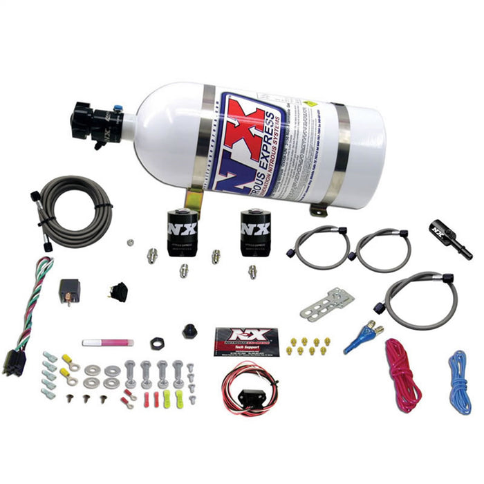 Nitrous Express 20932-10 5.0 COYOTE SINGLE NOZZLE SYSTEM (35-150HP) W/10LB BOTTLE - Truck Part Superstore