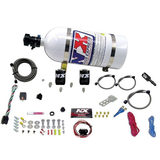 Nitrous Express 20932-10 5.0 COYOTE SINGLE NOZZLE SYSTEM (35-150HP) W/10LB BOTTLE - Truck Part Superstore