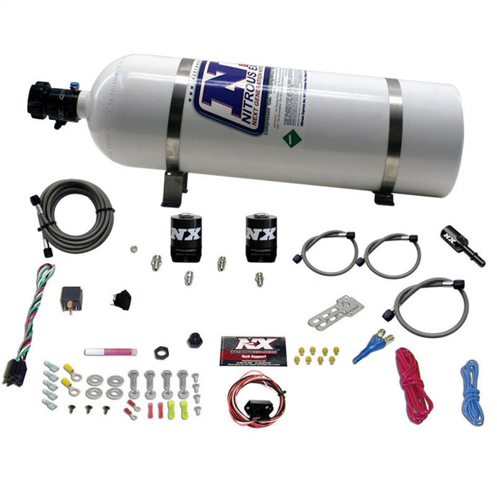 Nitrous Express 20932-15 5.0 COYOTE SINGLE NOZZLE SYSTEM (35-150HP) W/15LB BOTTLE - Truck Part Superstore