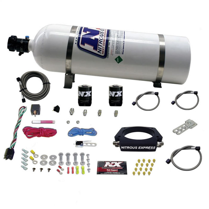 Nitrous Express 20933-15 LS 102mm PLATE SYSTEM (50-400HP) W/15LB BOTTLE - Truck Part Superstore