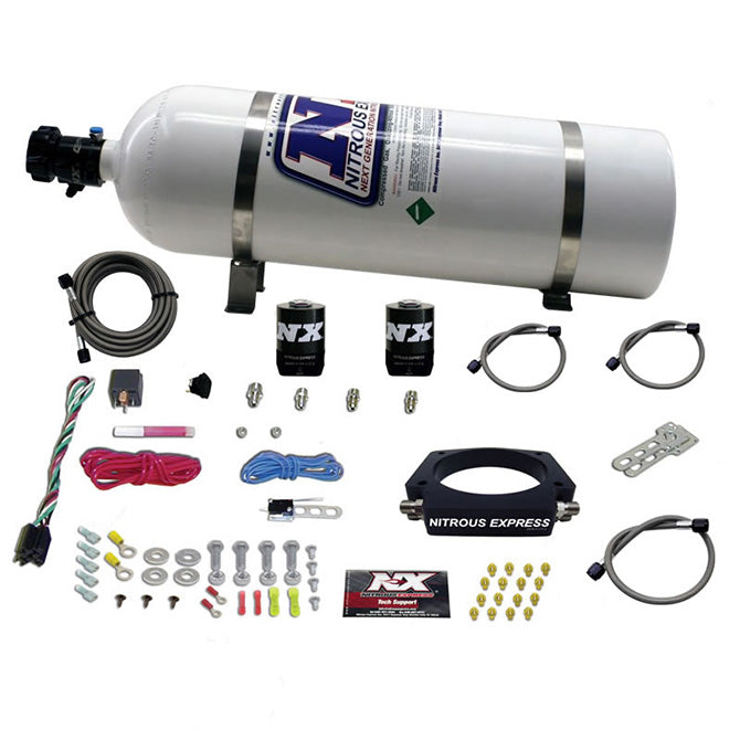 Nitrous Express 20933-15 LS 102mm PLATE SYSTEM (50-400HP) W/15LB BOTTLE - Truck Part Superstore