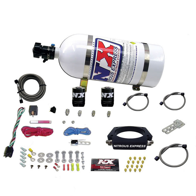 Nitrous Express 20934-10 LS 90mm PLATE SYSTEM (50-400HP) W/10LB BOTTLE - Truck Part Superstore