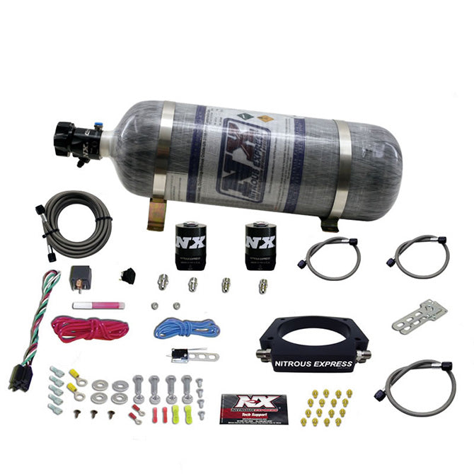 Nitrous Express 20934-12 LS 90mm PLATE SYSTEM (50-400HP) W/12LB COMPOSITE BOTTLE - Truck Part Superstore