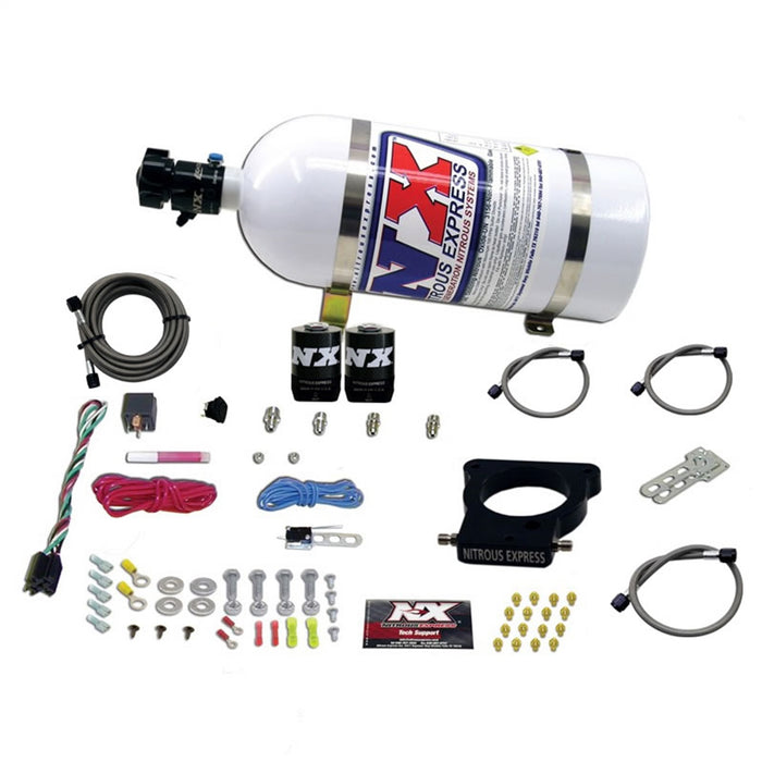 Nitrous Express 20935-10 LS 78MM 3-BOLT PLATE SYSTEM (50-350HP) W/10LB BOTTLE - Truck Part Superstore