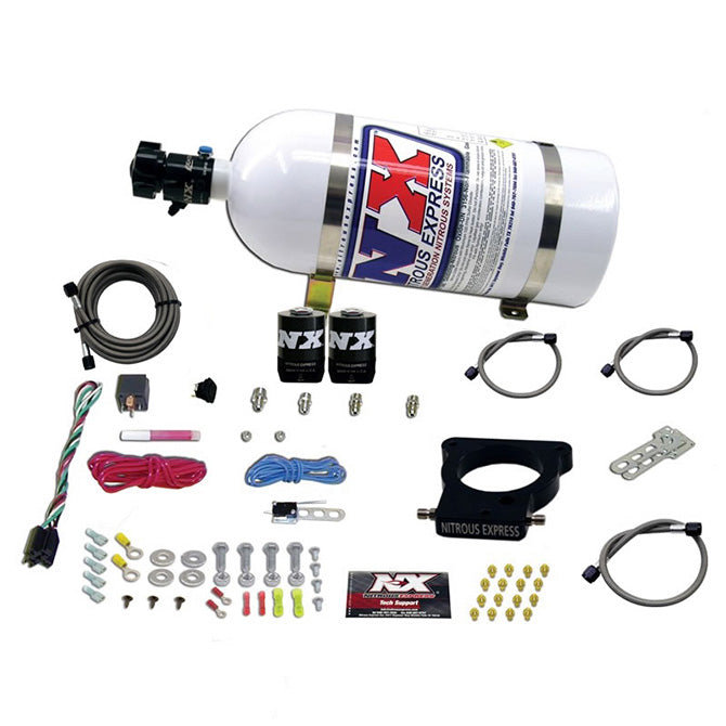 Nitrous Express 20935-10 LS 78MM 3-BOLT PLATE SYSTEM (50-350HP) W/10LB BOTTLE - Truck Part Superstore