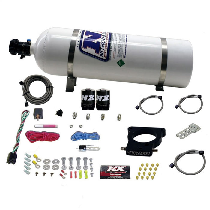 Nitrous Express 20935-15 LS 78MM 3-BOLT PLATE SYSTEM (50-350HP) W/15LB BOTTLE - Truck Part Superstore