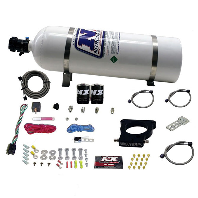 Nitrous Express 20935-15 LS 78MM 3-BOLT PLATE SYSTEM (50-350HP) W/15LB BOTTLE - Truck Part Superstore