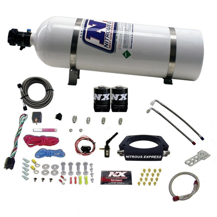Nitrous Express 20937-15 2014-NEWER GM 6.2L TRUCK NITROUS PLATE SYSTEM (35-300HP) W/15LB BOTTLE - Truck Part Superstore
