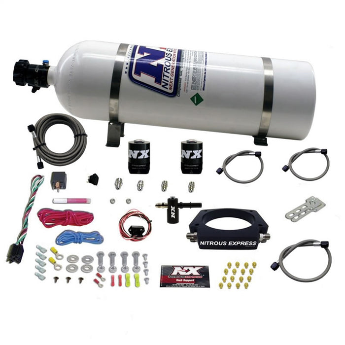 Nitrous Express 20938-15 C7 CORVETTE NITROUS PLATE SYSTEM (50-300HP) W/15LB BOTTLE - Truck Part Superstore