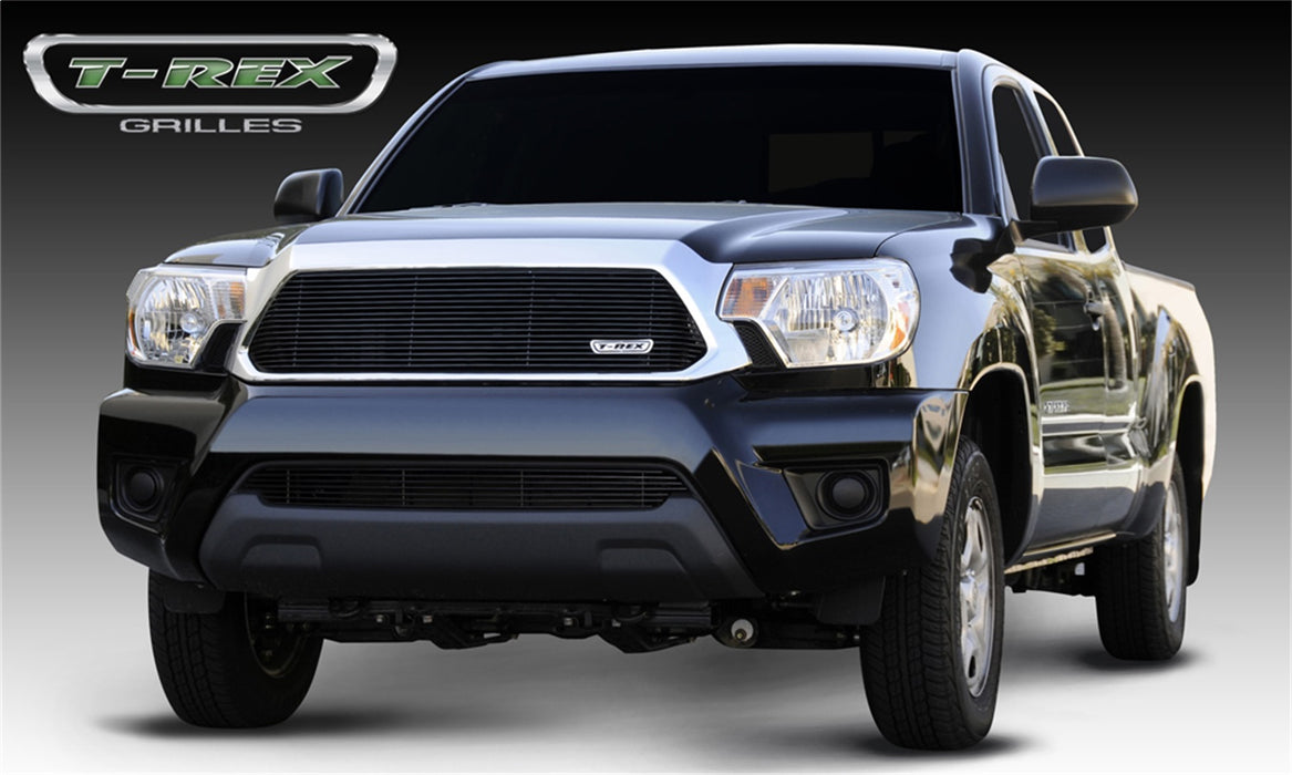T-Rex Grilles 20938B Billet Series Grille; Horizontal; Aluminum; Black; 1 Pc; Insert; - Truck Part Superstore