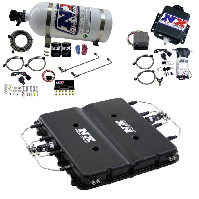 Nitrous Express 20939BMF-12 Nitrous/Water Methanol System w/Billet LT4 Supercharger Lid 12lb Bottle - Truck Part Superstore