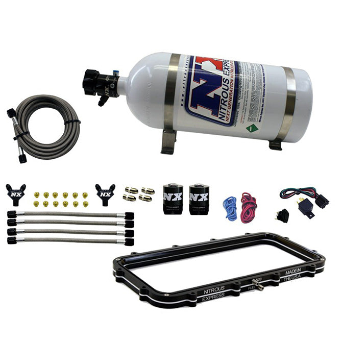 Nitrous Express 20940-05 Holley High Ram Plenum Plate System w/5lb Bottle - Truck Part Superstore