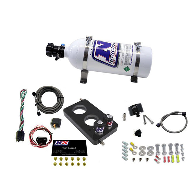 Nitrous Express 20947-05 4.6L 3 VALVE PLATE SYSTEM (50-150HP) 200-300HP JETTING AVAILABLE 5LB BOTTLE - Truck Part Superstore