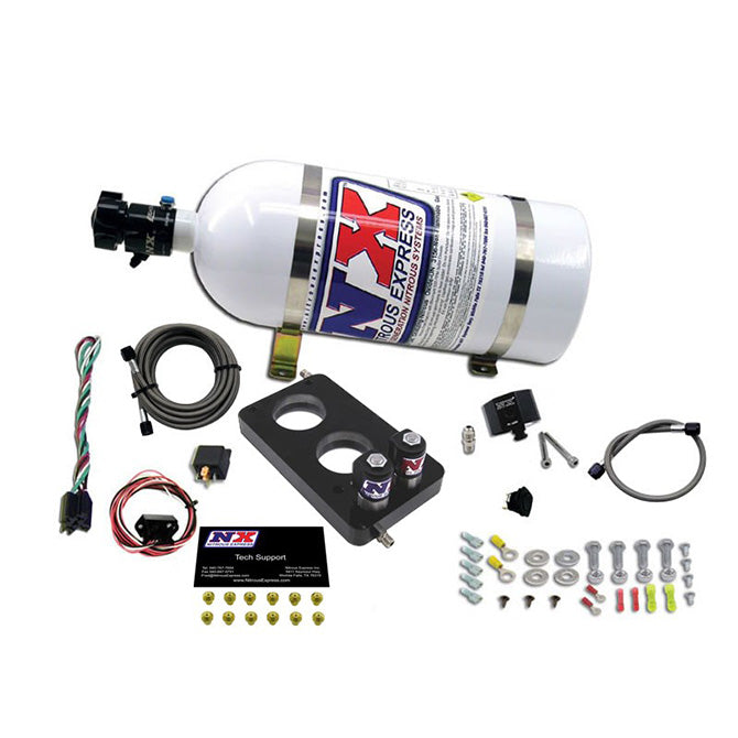 Nitrous Express 20947-10 4.6L 3 VALVE PLATE SYSTEM (50-150HP) 200-300HP JETTING AVAILABLE 10LB BOTTLE - Truck Part Superstore