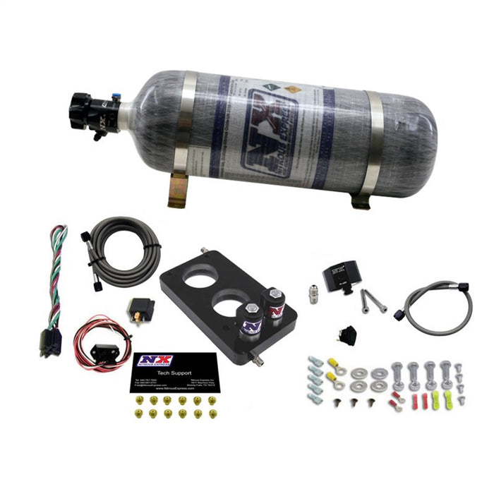 Nitrous Express 20947-12 4.6L 3 VALVE PLATE SYSTEM (50-150HP) 200-300HP JETTING AVAILABLE 12LB BOTTLE - Truck Part Superstore