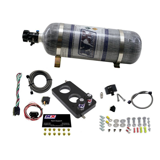 Nitrous Express 20947-12 4.6L 3 VALVE PLATE SYSTEM (50-150HP) 200-300HP JETTING AVAILABLE 12LB BOTTLE - Truck Part Superstore