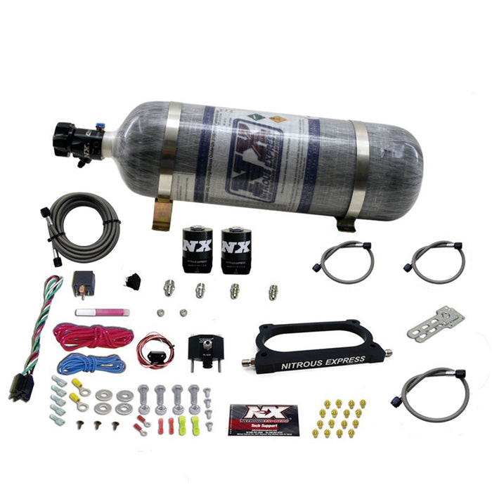Nitrous Express 20949-12 GT500 NITROUS PLATE SYSTEM (50-250HP) WITH COMPOSITE BOTTLE - Truck Part Superstore