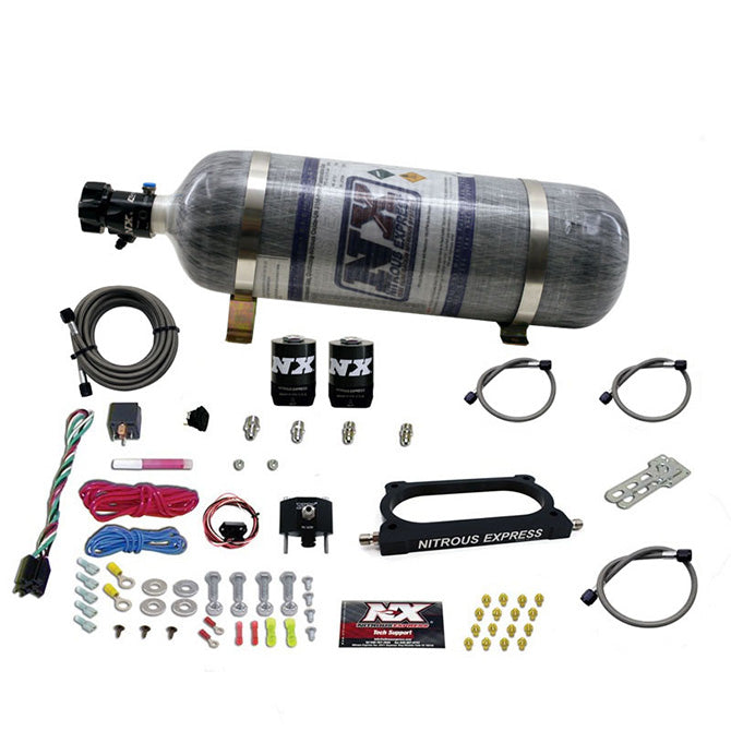 Nitrous Express 20949-12 GT500 NITROUS PLATE SYSTEM (50-250HP) WITH COMPOSITE BOTTLE - Truck Part Superstore