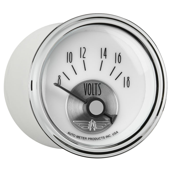 AutoMeter 2094 GAUGE; VOLTMETER; 2 1/16in.; 18V; ELEC; PRESTIGE PEARL - Truck Part Superstore