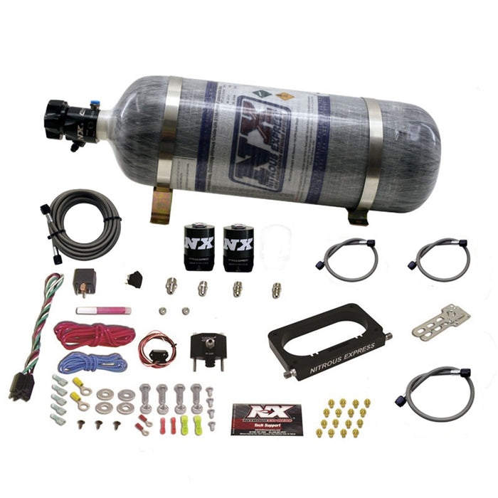 Nitrous Express 20950-12 FORD 4 VALVE NITROUS PLATE SYSTEM (50-300HP) WITH COMPOSITE BOTTLE - Truck Part Superstore