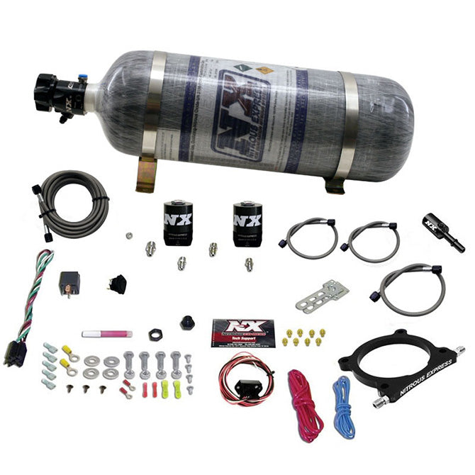Nitrous Express 20951-12 5.0L Coyote and 7.3L Godzilla Plate System(50-250HP) W/12LB BOTTLE - Truck Part Superstore