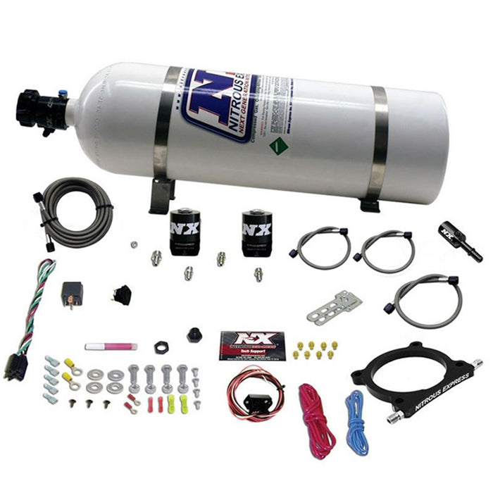 Nitrous Express 20951-15 5.0L Coyote and 7.3L Godzilla Plate System (50-250HP) W/15LB BOTTLE - Truck Part Superstore