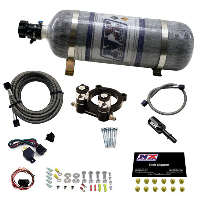Nitrous Express 20954-12 FORD 4 CYL NITROUS PLATE SYSTEM-2.3L ECOBOOST W/12LB BOTTLE - Truck Part Superstore