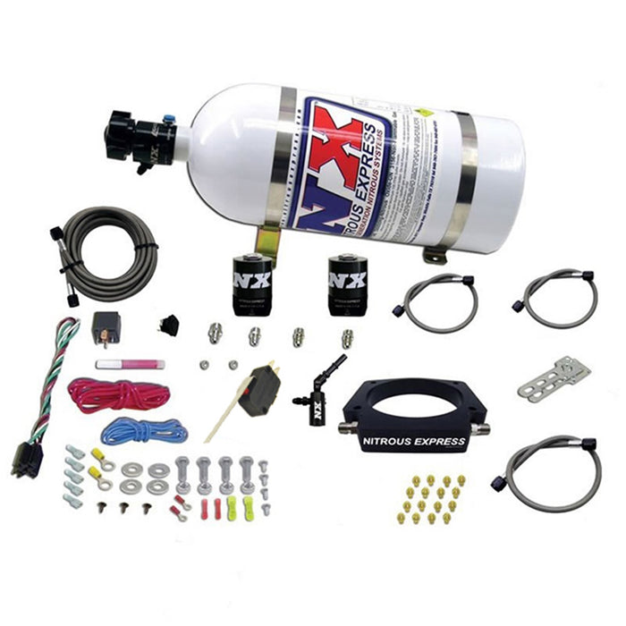 Nitrous Express 20962-10 LT2 C8 NITROUS PLATE SYSTEM (50-300HP) W/10LB BOTTLE - Truck Part Superstore