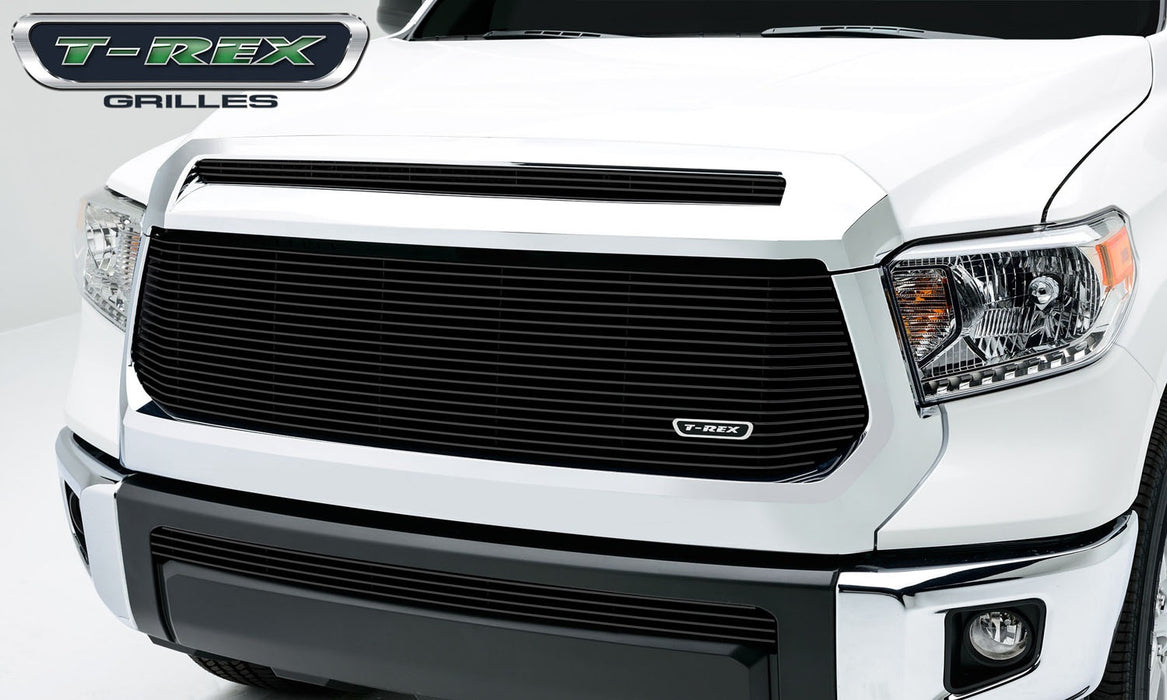 T-Rex Grilles 20965B Billet Series Grille; Horizontal; Aluminum; Black; 1 Pc; Replacement; - Truck Part Superstore