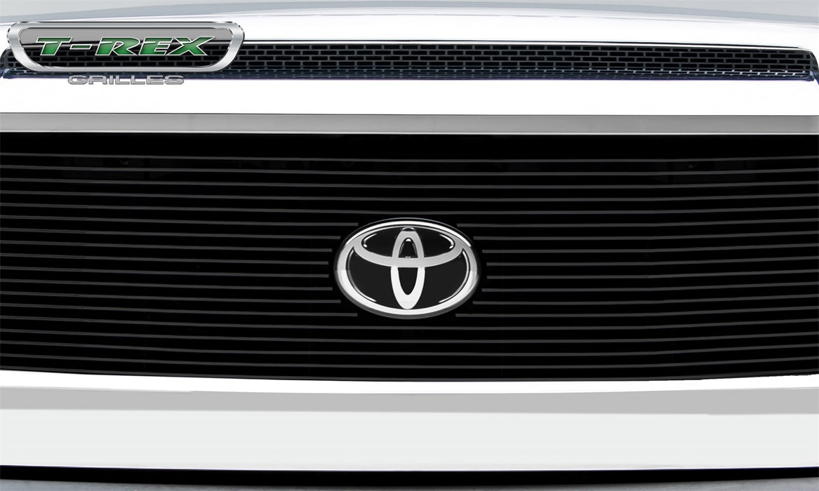 T-Rex Grilles 20966B Billet Series Grille; Horizontal; Aluminum; Black; 1 Pc; Replacement; - Truck Part Superstore