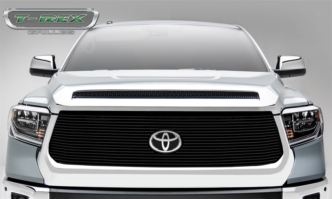 T-Rex Grilles 20966B Billet Series Grille; Horizontal; Aluminum; Black; 1 Pc; Replacement; - Truck Part Superstore