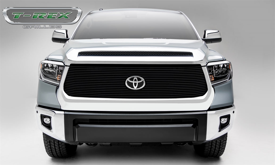 T-Rex Grilles 20966B Billet Series Grille; Horizontal; Aluminum; Black; 1 Pc; Replacement; - Truck Part Superstore