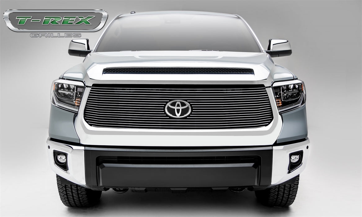 T-Rex Grilles 20966 Billet Series Grille; Horizontal; Aluminum; Polished; 1 Pc; Replacement; - Truck Part Superstore