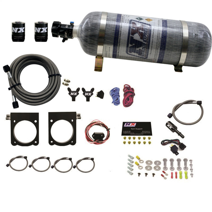 Nitrous Express 20970-12 GEN-V VIPER NITROUS PLATE SYSTEM (50-400HP) W/12LB BOTTLE - Truck Part Superstore