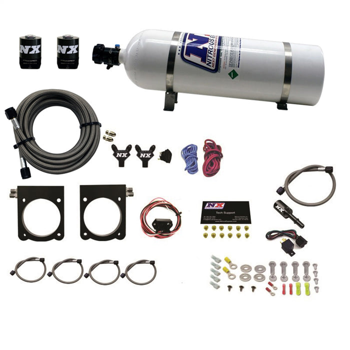 Nitrous Express 20970-15 GEN-V VIPER NITROUS PLATE SYSTEM (50-400HP) W/15LB BOTTLE - Truck Part Superstore