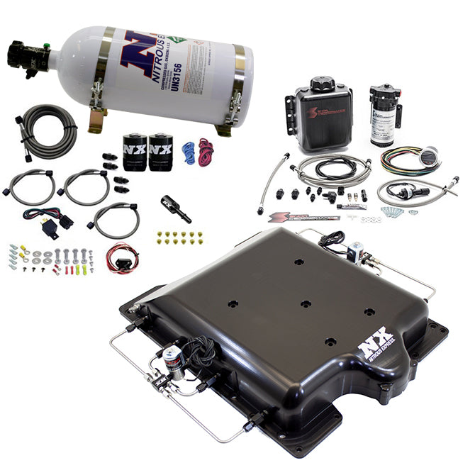 Nitrous Express 20972BMF-10 Hellcat Lid With Nitrous and Water/Methanol System (100-400HP) W/10LB Bottle - Truck Part Superstore